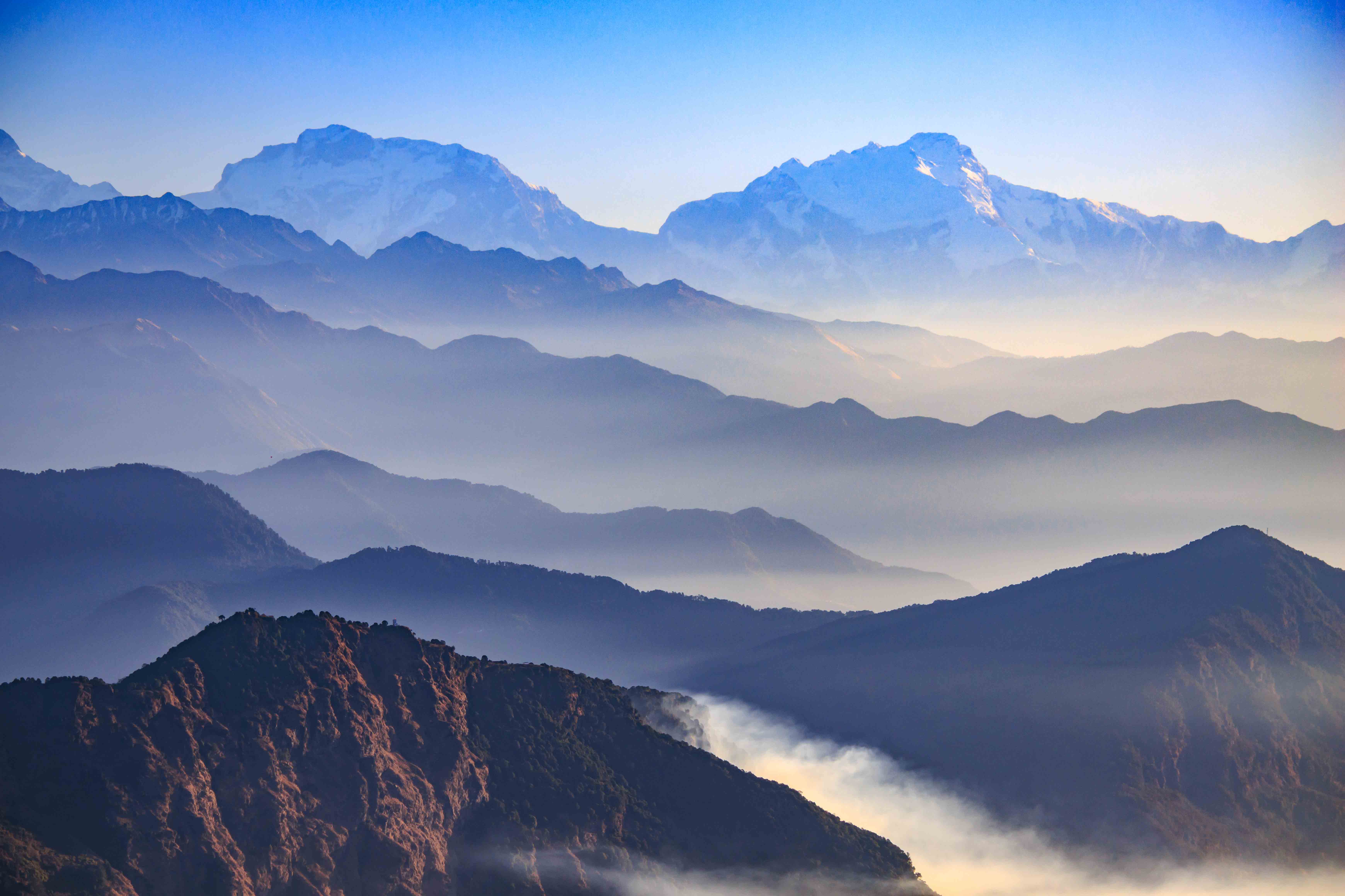 Manaslu range from Haljure